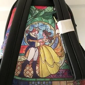 Loungefly Disney Beauty and the Beast Belle Stained Glass Castle Backpack B2S Loungefly | Bags | Loungefly Disney Beauty And The Beast  main image 3